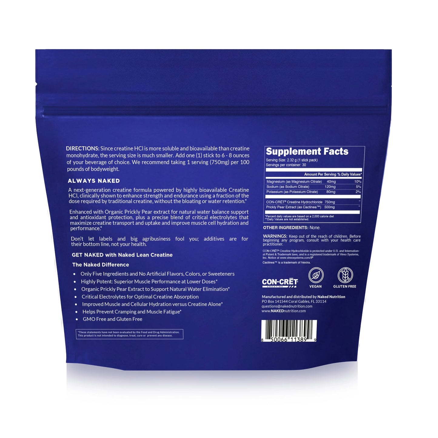 Creatine HCl Travel Packets - Stick Packs with a Convenient Training-Day Formula