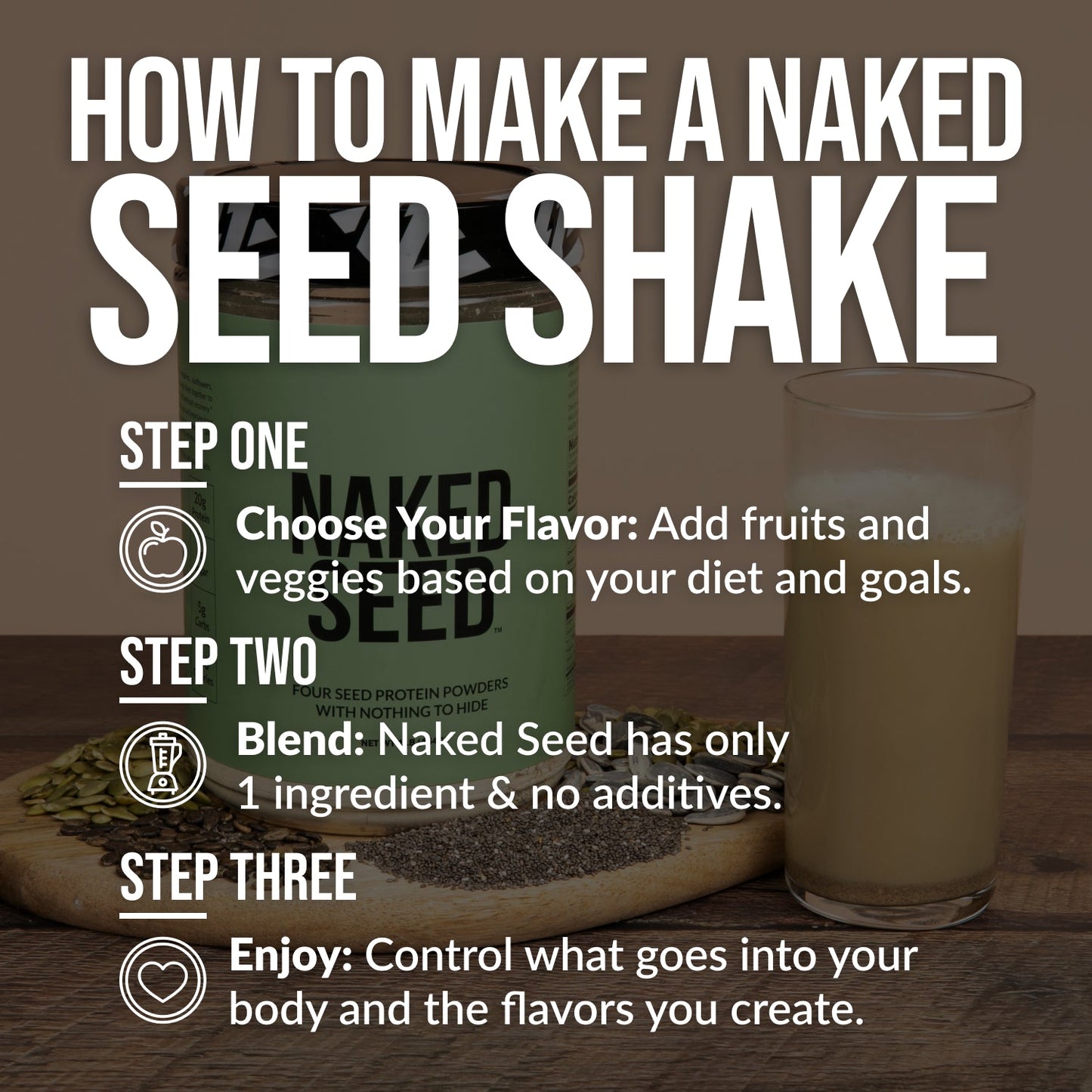 Seed Protein Powder with a Simple, Easy-Mix Protein Formula