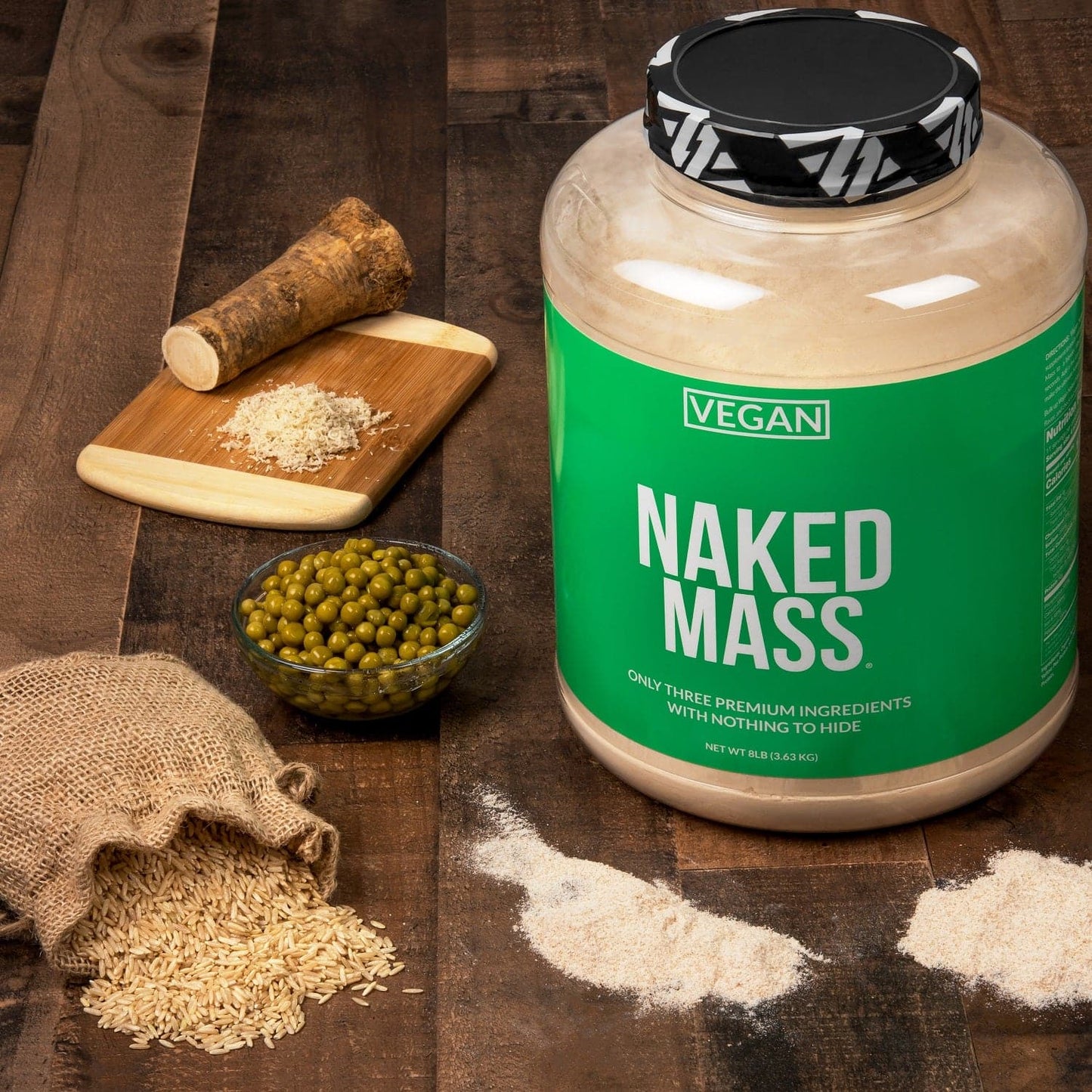 Vegan Mass Gainer Supplement - Unflavored (Vegan) 12LB for Easy Protein and Calorie Mixing
