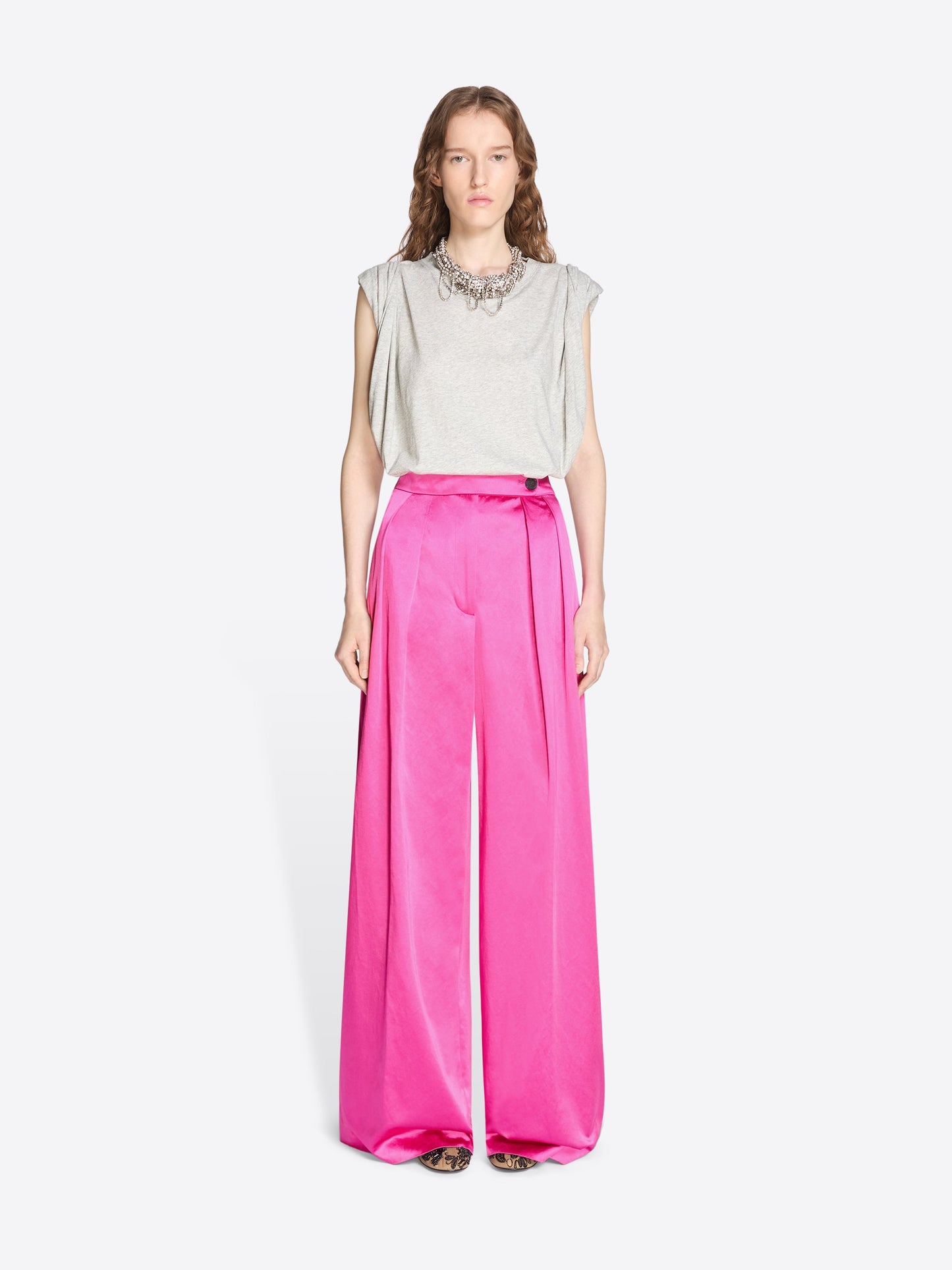 Wide Pleated Pants