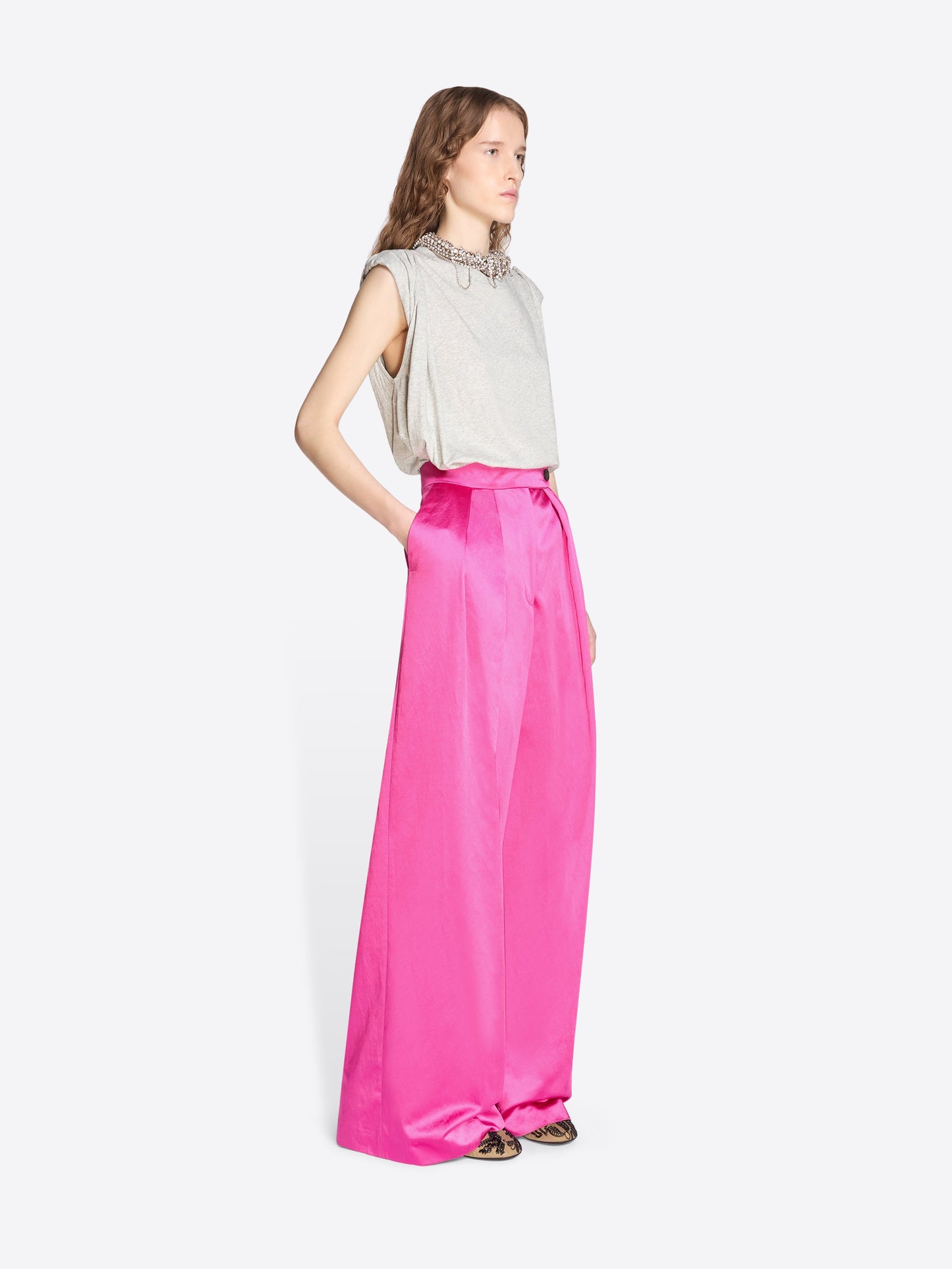 Wide Pleated Pants