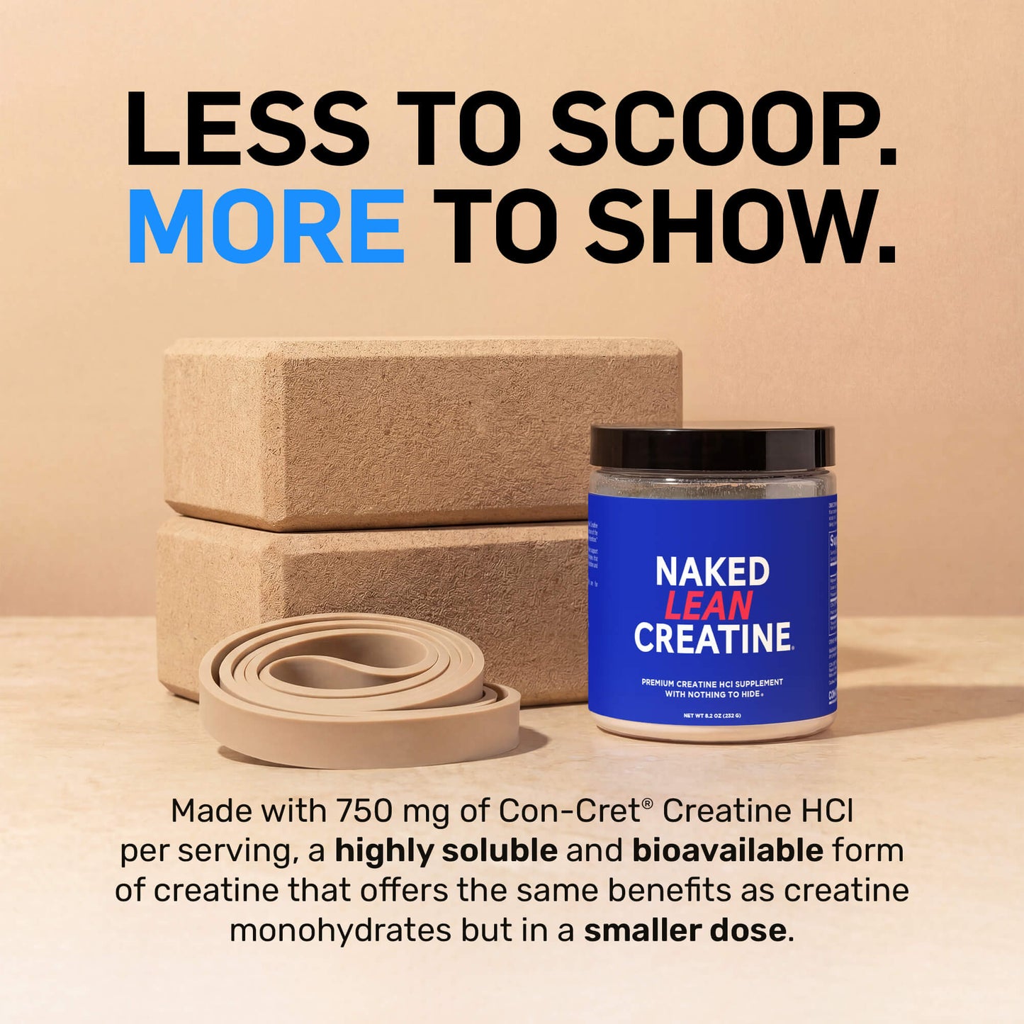 Creatine HCl Powder - Unflavored with a Convenient Training-Day Formula