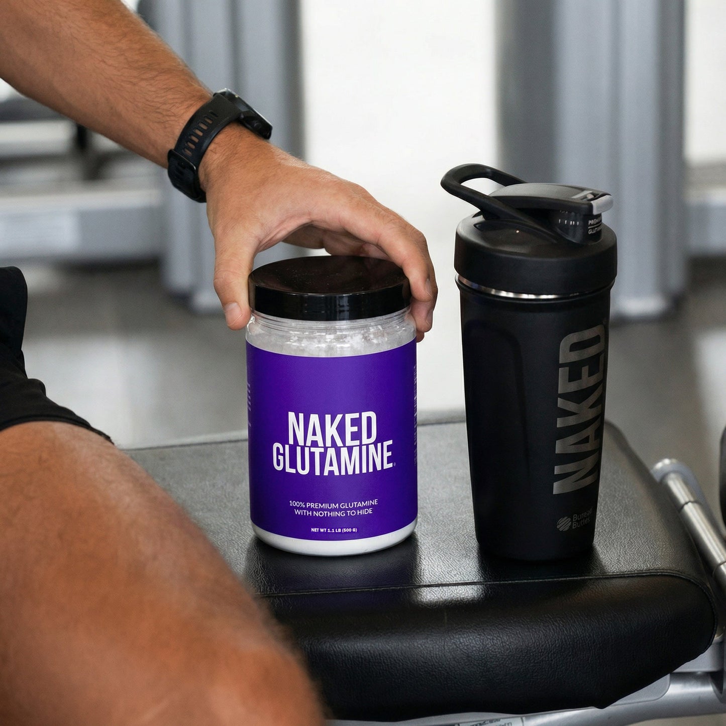 Glutamine Powder - 1.1LB with a Convenient Training-Day Formula