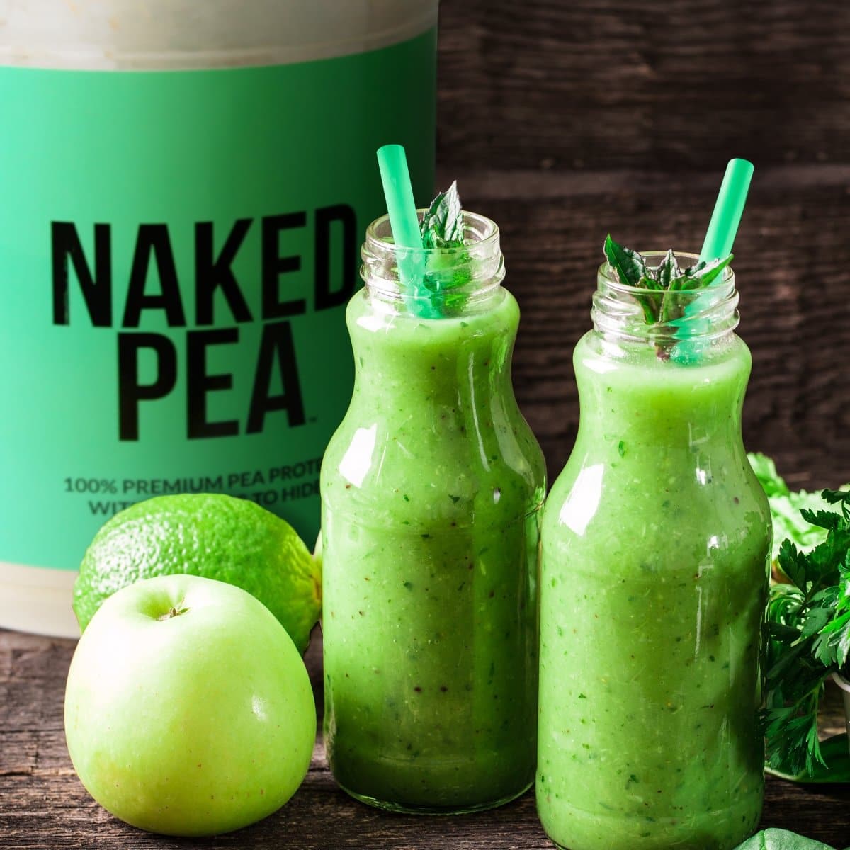 Vanilla Pea Protein Powder - Vanilla - Compact Size with a Simple, Easy-Mix Protein Formula