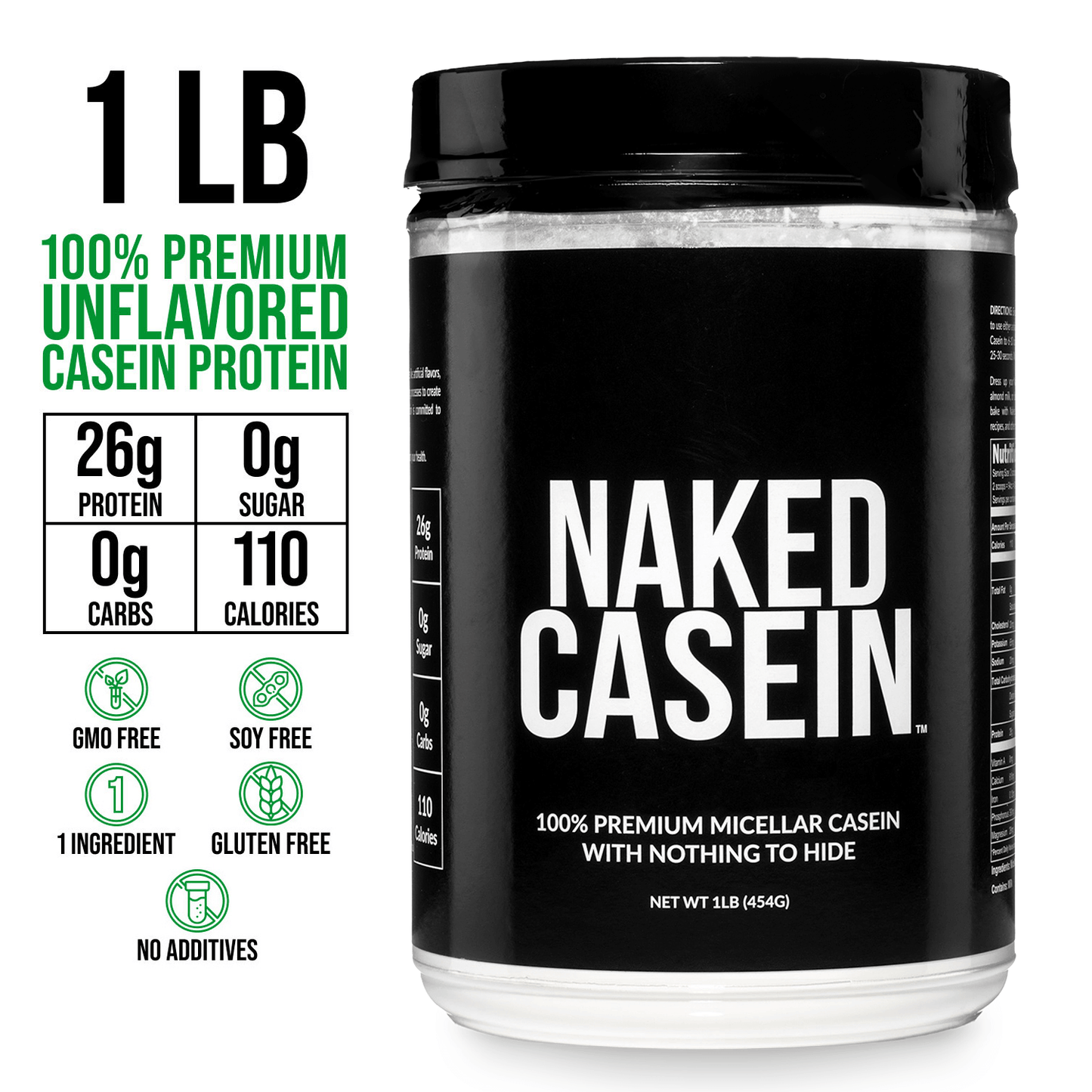 Micellar Casein Protein Powder with a Simple, Easy-Mix Protein Formula