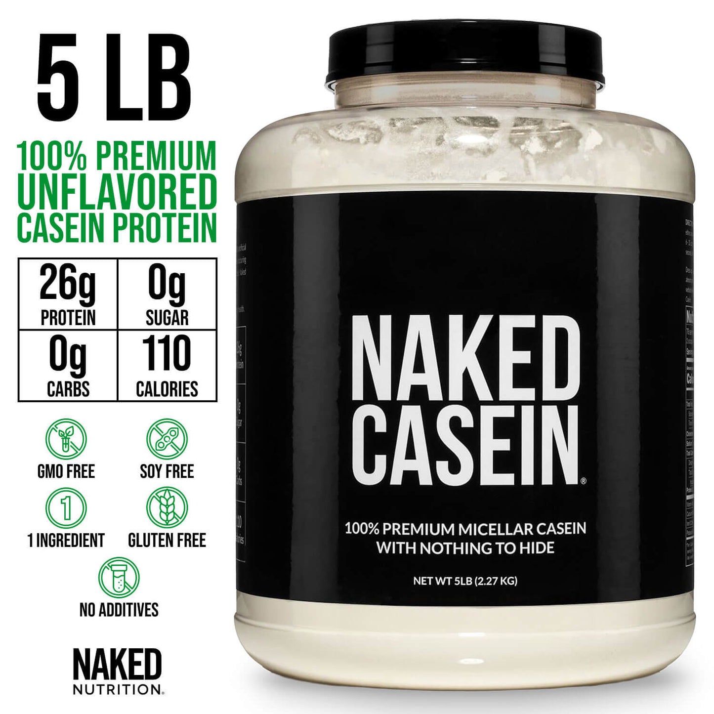 Micellar Casein Protein Powder - Unflavored - Value Size with a Simple, Easy-Mix Protein Formula
