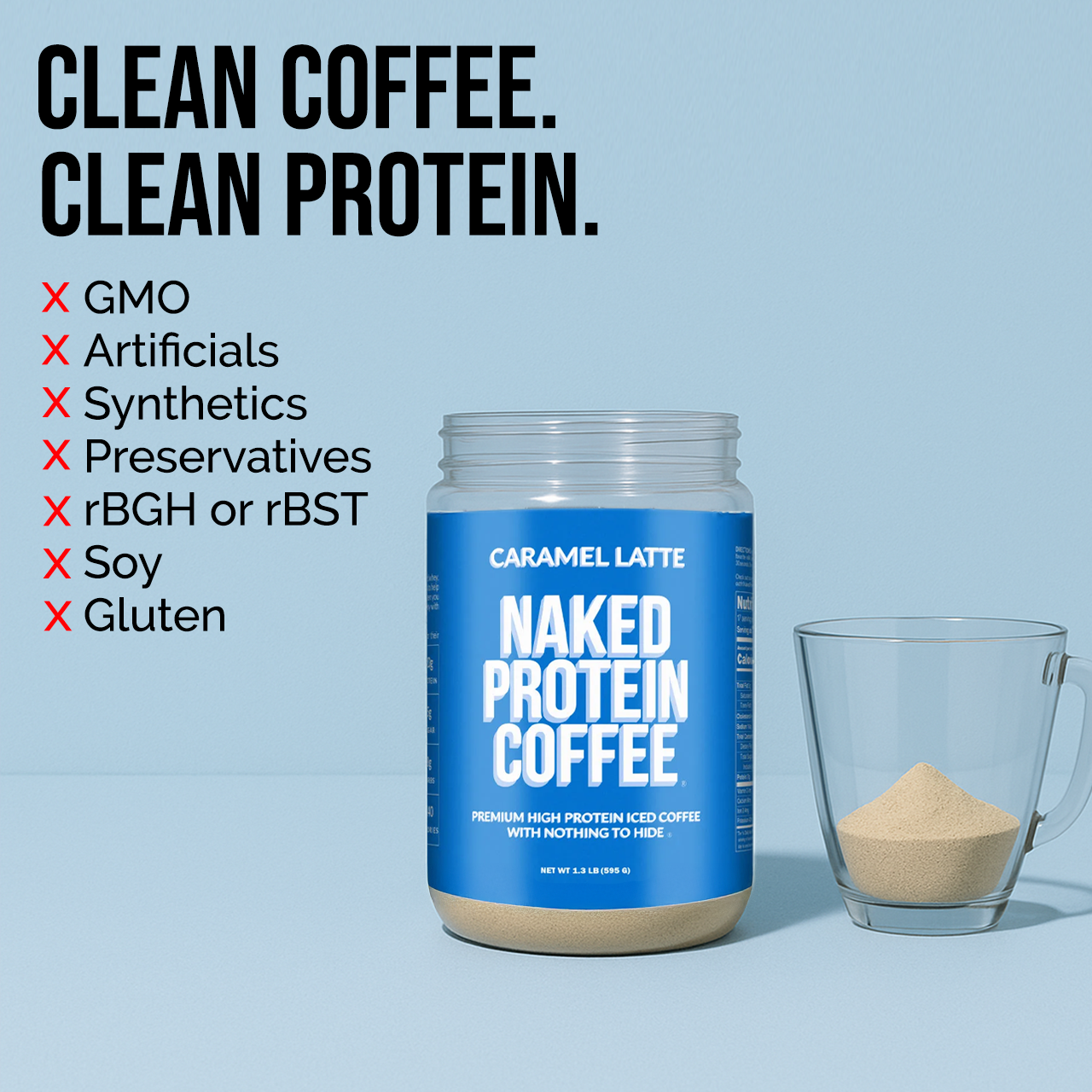 Caramel Latte Protein Iced Coffee - Caramel Latte with Coffee Flavor in an Easy-Mix Formula