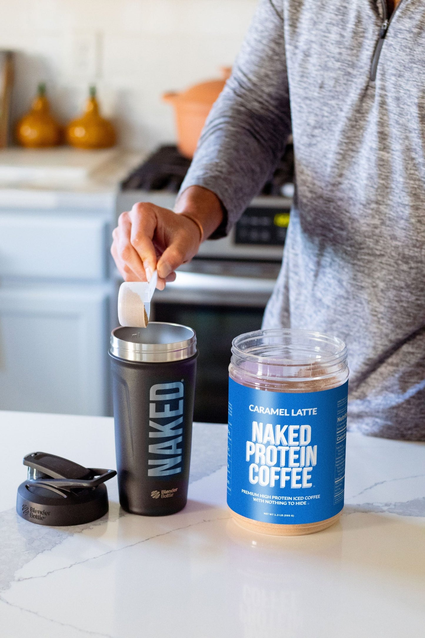 Caramel Latte Protein Iced Coffee - Caramel Latte with Coffee Flavor in an Easy-Mix Formula