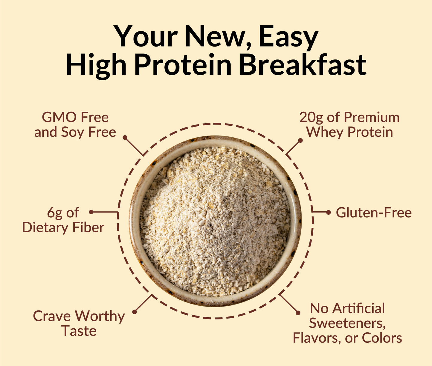 Cinnamon Roll Protein Oats - Cinnamon Roll for Convenient High-Protein Mornings