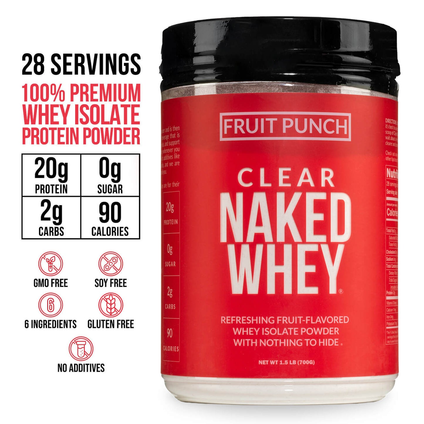 Fruit Punch Whey Protein Isolate - Fruit Punch with a Convenient, Easy-Use Formula