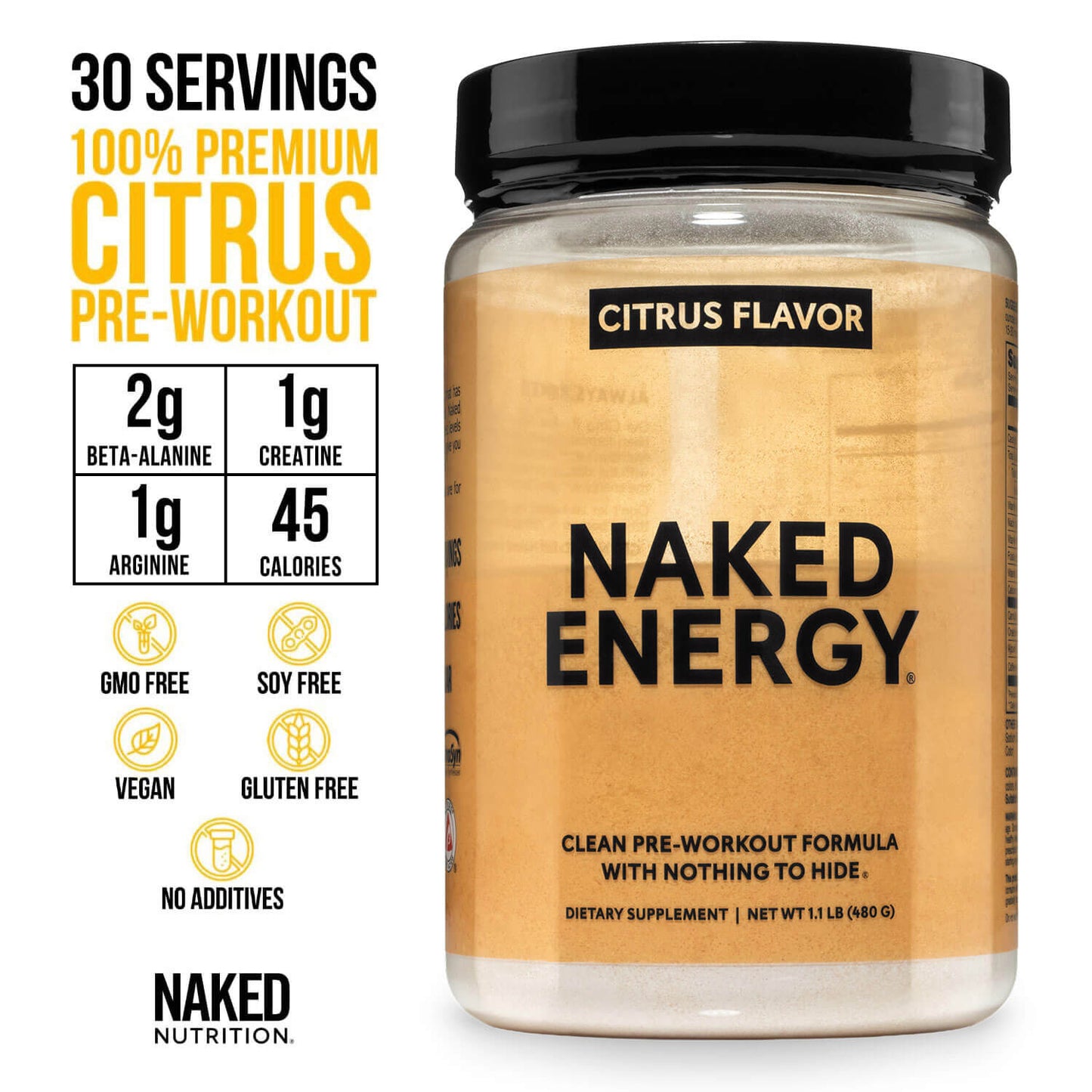 Citrus Pre Workout Supplement - Citrus with a Convenient Training-Day Formula