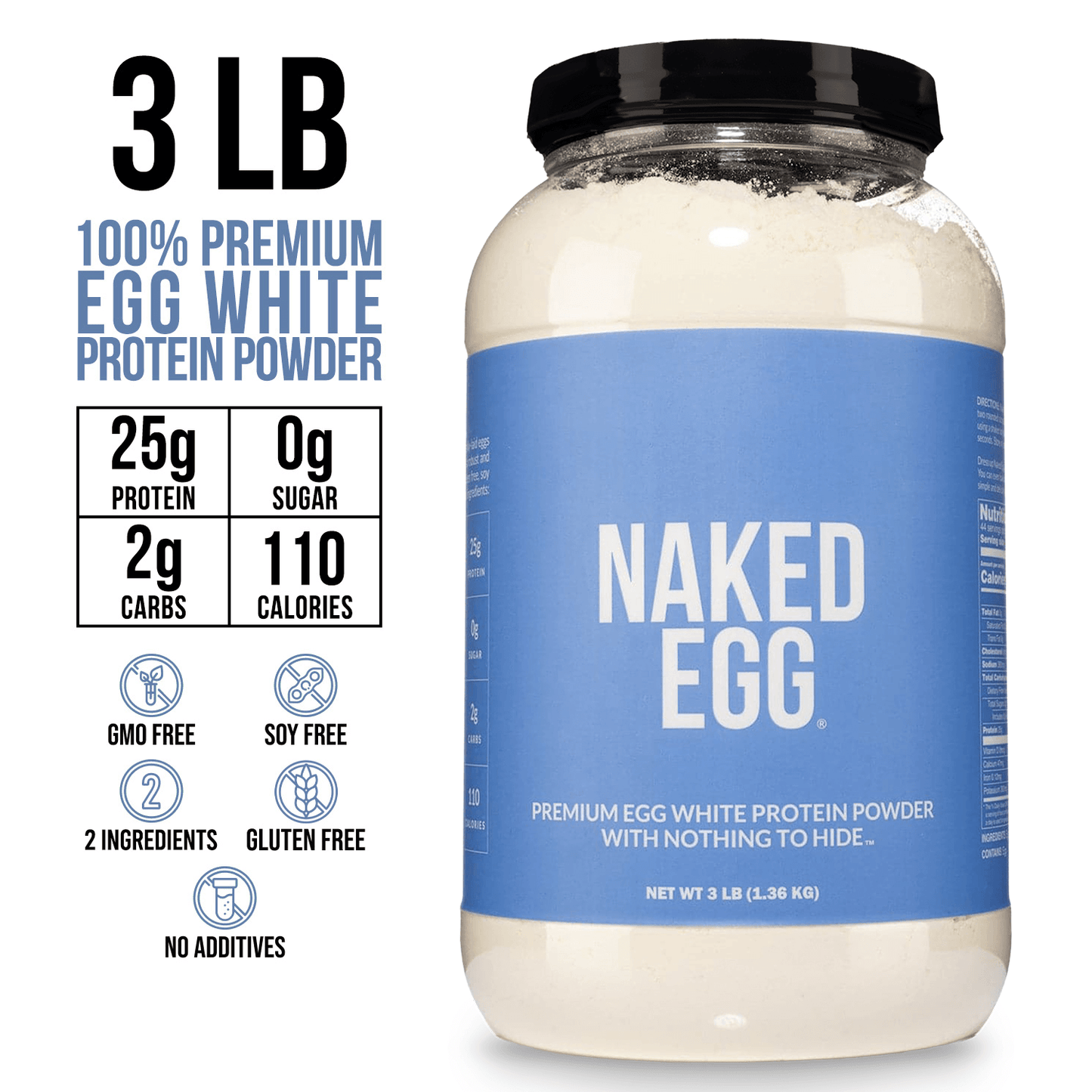 Egg White Protein Powder with a Simple, Easy-Mix Protein Formula