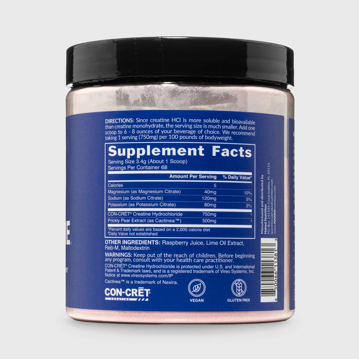 Raspberry Lime Creatine HCl Powder - Raspberry Lime with a Convenient Training-Day Formula