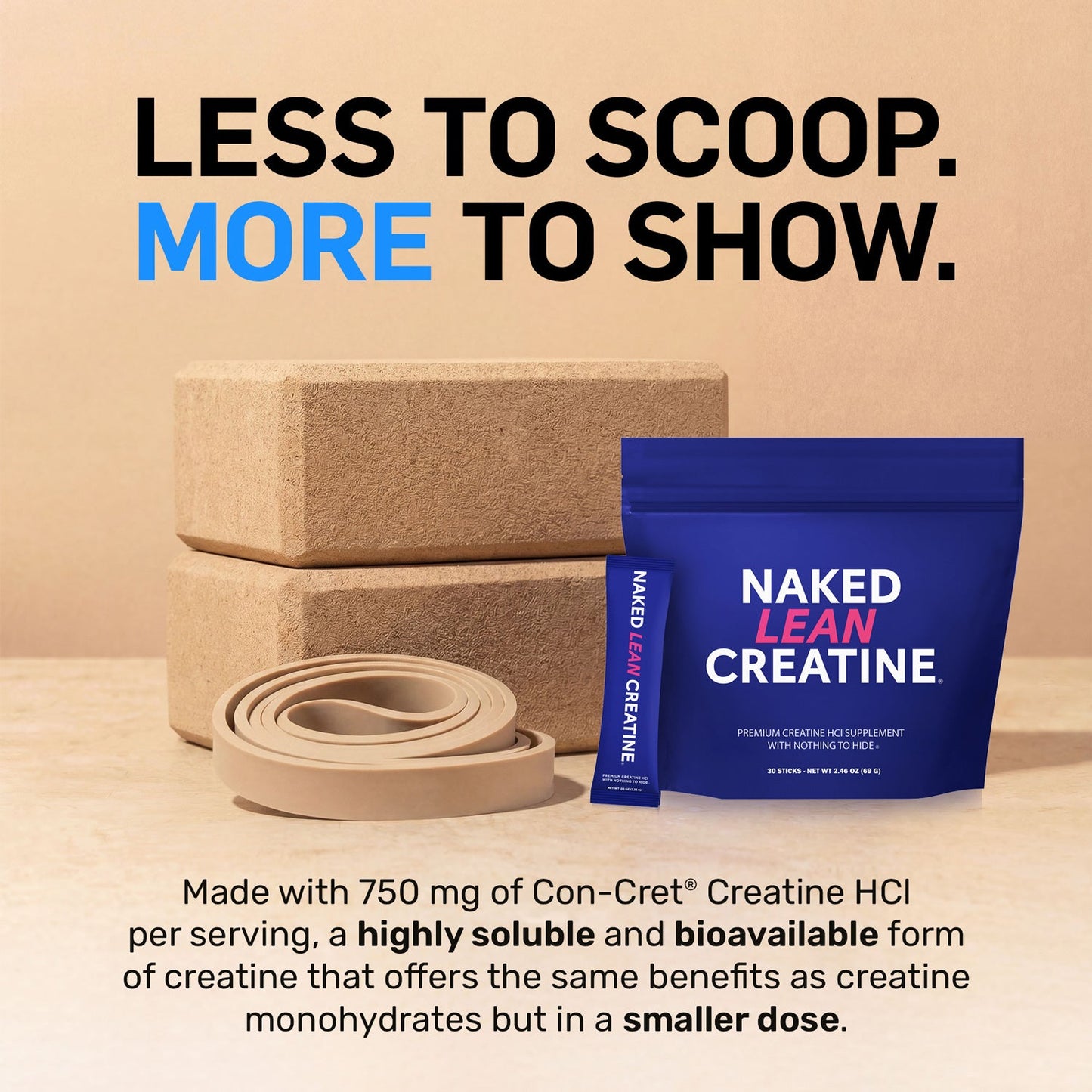 Creatine HCl Travel Packets - Stick Packs with a Convenient Training-Day Formula