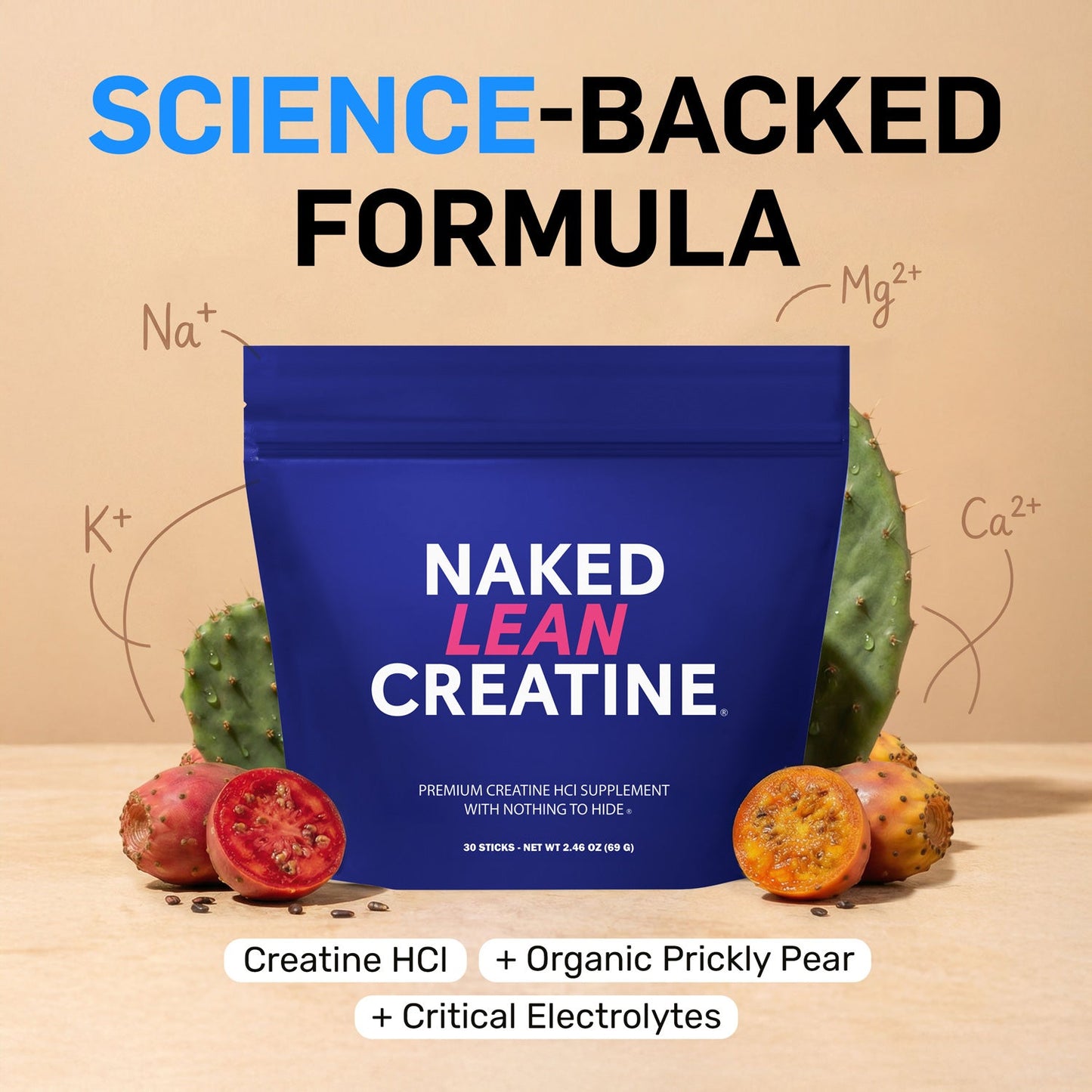 Creatine HCl Travel Packets - Stick Packs with a Convenient Training-Day Formula
