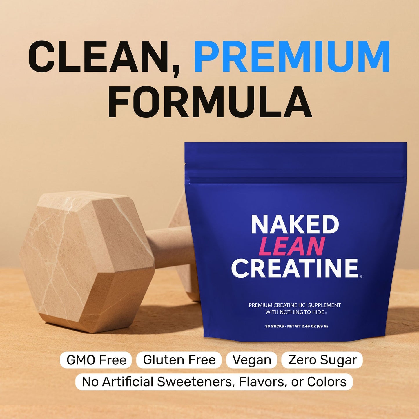 Creatine HCl Travel Packets - Stick Packs with a Convenient Training-Day Formula