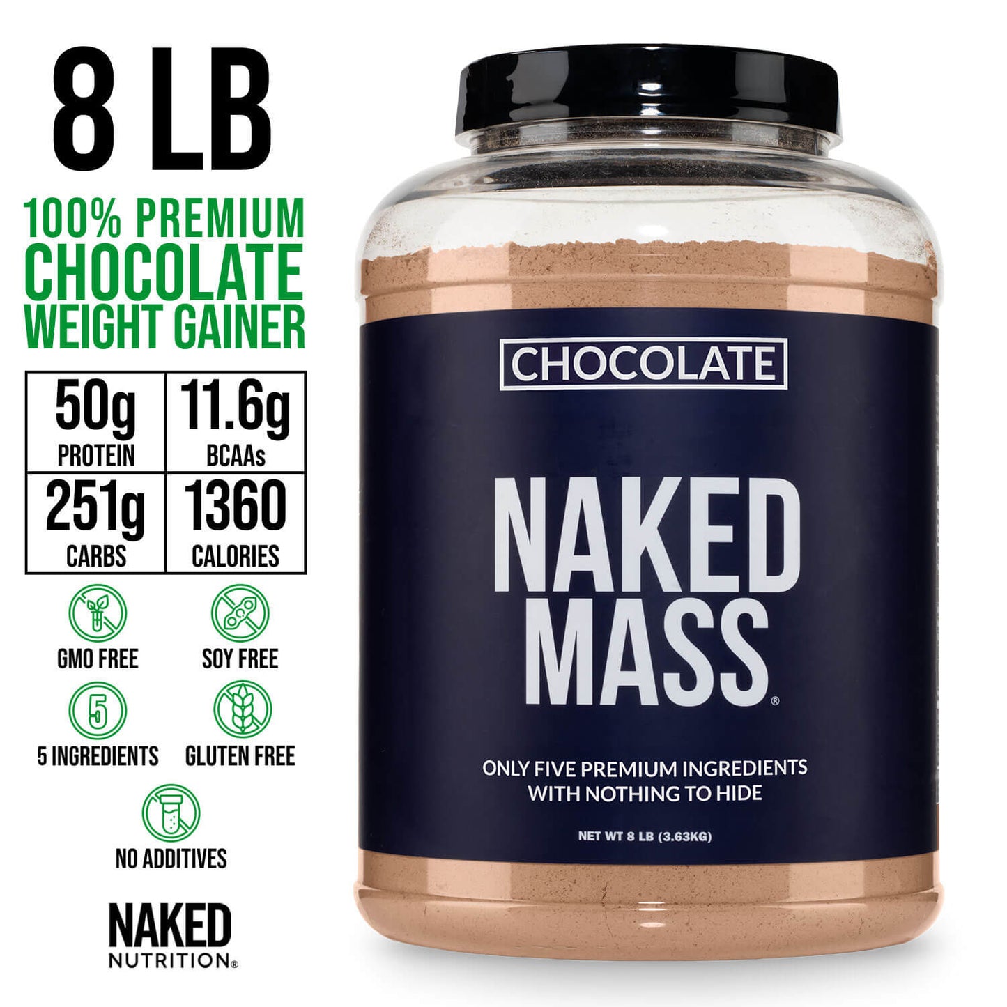 Chocolate Mass Gainer Protein Supplement - Chocolate for Easy Protein and Calorie Mixing