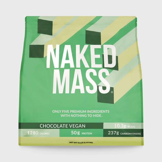 Chocolate Vegan Mass Gainer Supplement - Chocolate (Vegan) 12LB for Easy Protein and Calorie Mixing