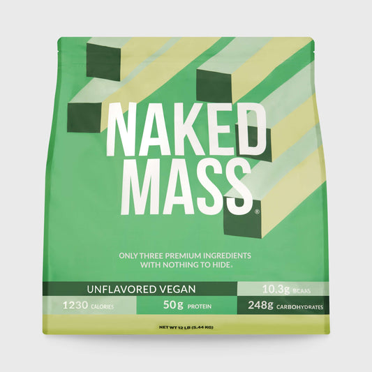 Vegan Mass Gainer Supplement - Unflavored (Vegan) 12LB for Easy Protein and Calorie Mixing