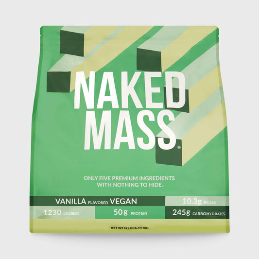 Vanilla Vegan Mass Gainer Supplement - Vanilla (Vegan) 12LB for Easy Protein and Calorie Mixing
