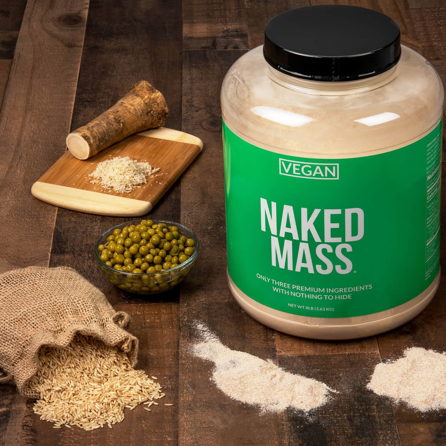 Vegan Mass Gainer Supplement - Unflavored (Vegan) for Easy Protein and Calorie Mixing