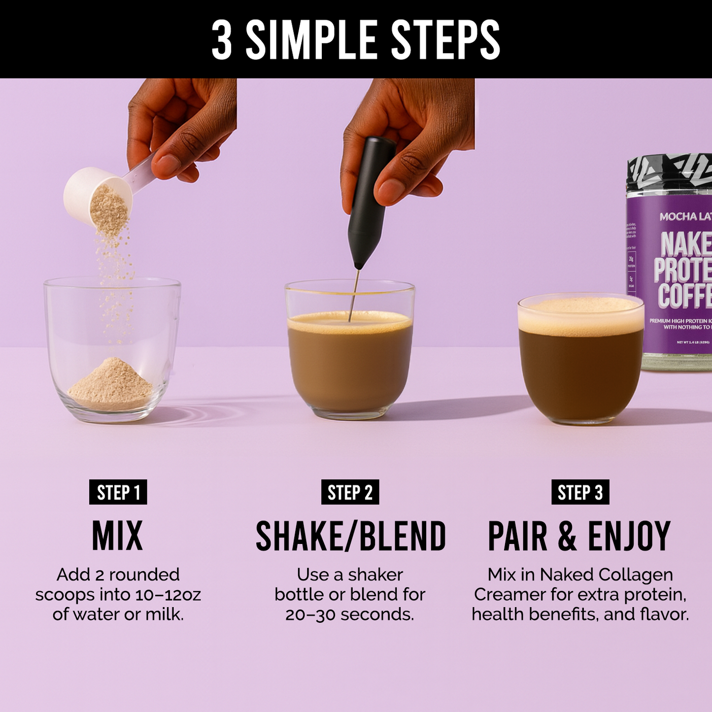 Mocha Latte Protein Iced Coffee - Mocha Latte with Coffee Flavor in an Easy-Mix Formula