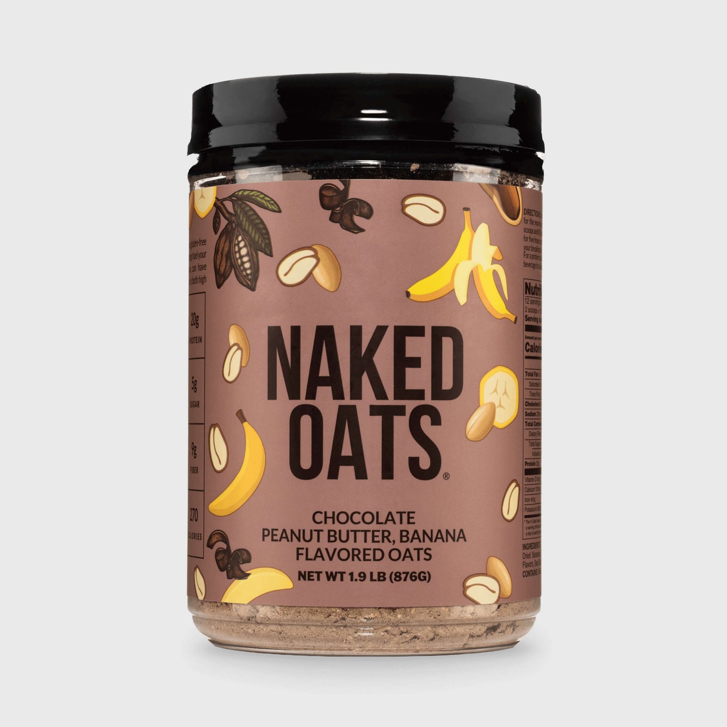 Chocolate Peanut Butter Banana Protein Oats - Chocolate PB Banana for Convenient High-Protein Mornings