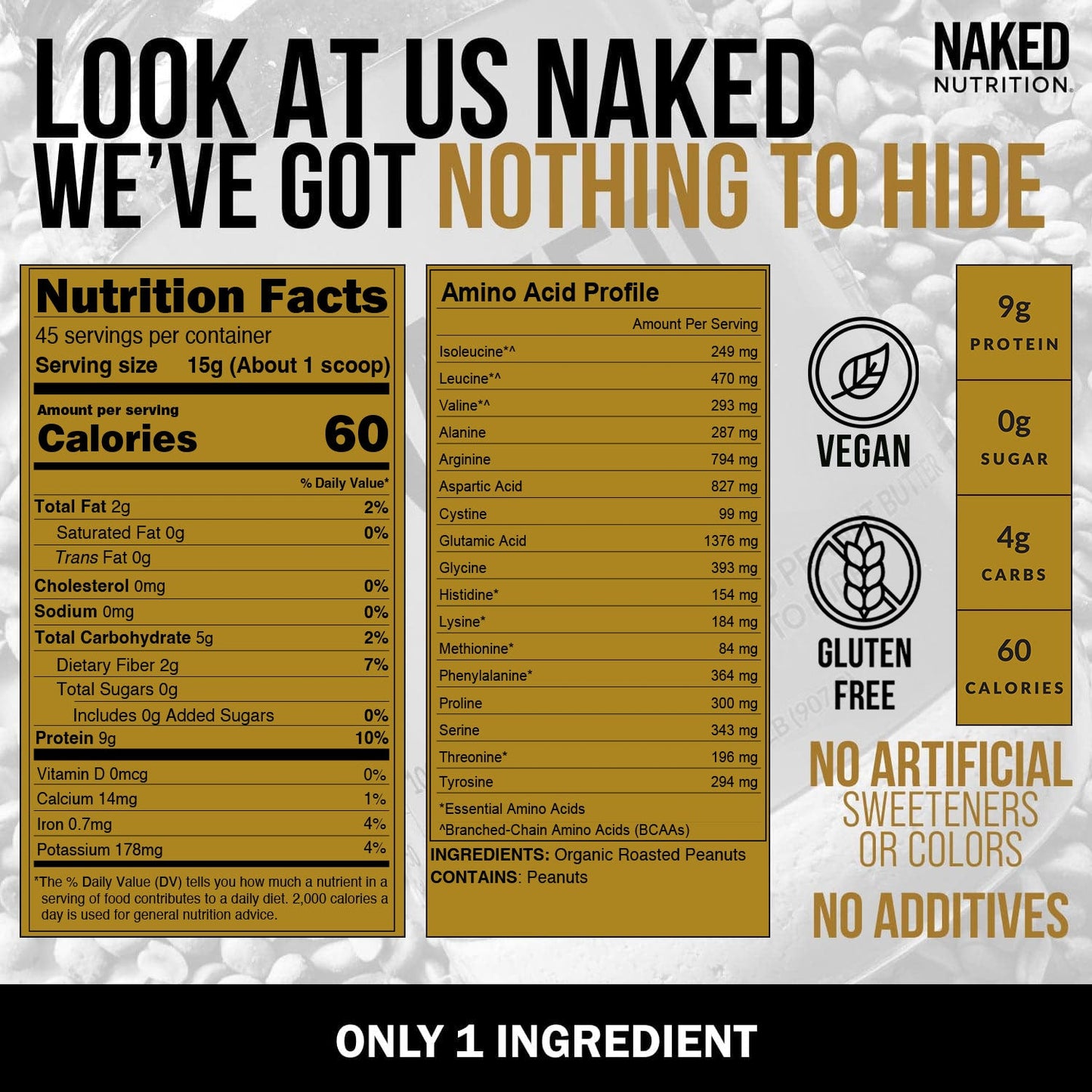 Organic Powdered Peanut Butter - Organic with a Simple, Easy-Mix Protein Formula