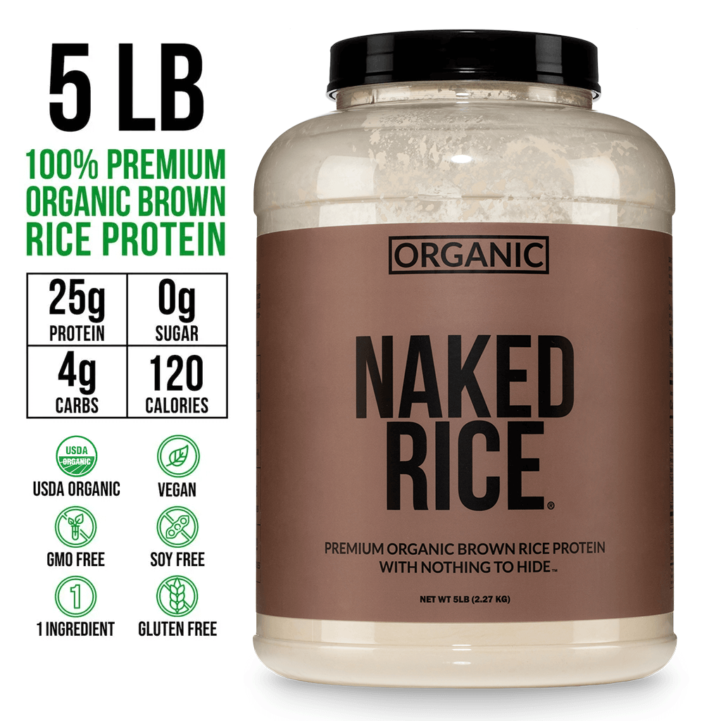 Organic Brown Rice Protein Powder - 5LB Unflavored with a Simple, Easy-Mix Protein Formula