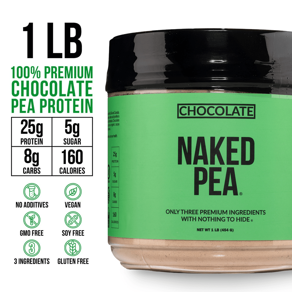 Chocolate Pea Protein Powder - Chocolate - Compact Size with a Simple, Easy-Mix Protein Formula
