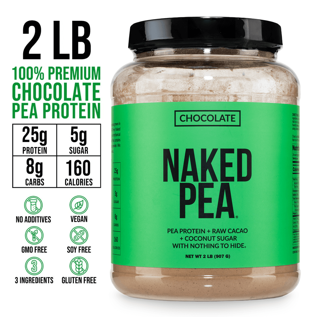 Chocolate Pea Protein Powder - Chocolate - Standard Size with a Simple, Easy-Mix Protein Formula