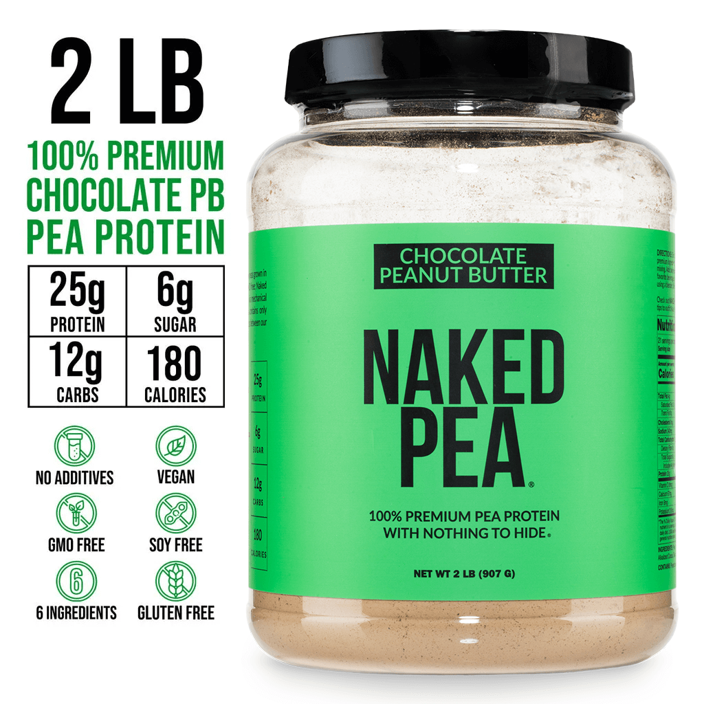 Chocolate Peanut Butter Pea Protein Powder - Chocolate PB - Chocolate Formula with a Simple, Easy-Mix Protein Formula