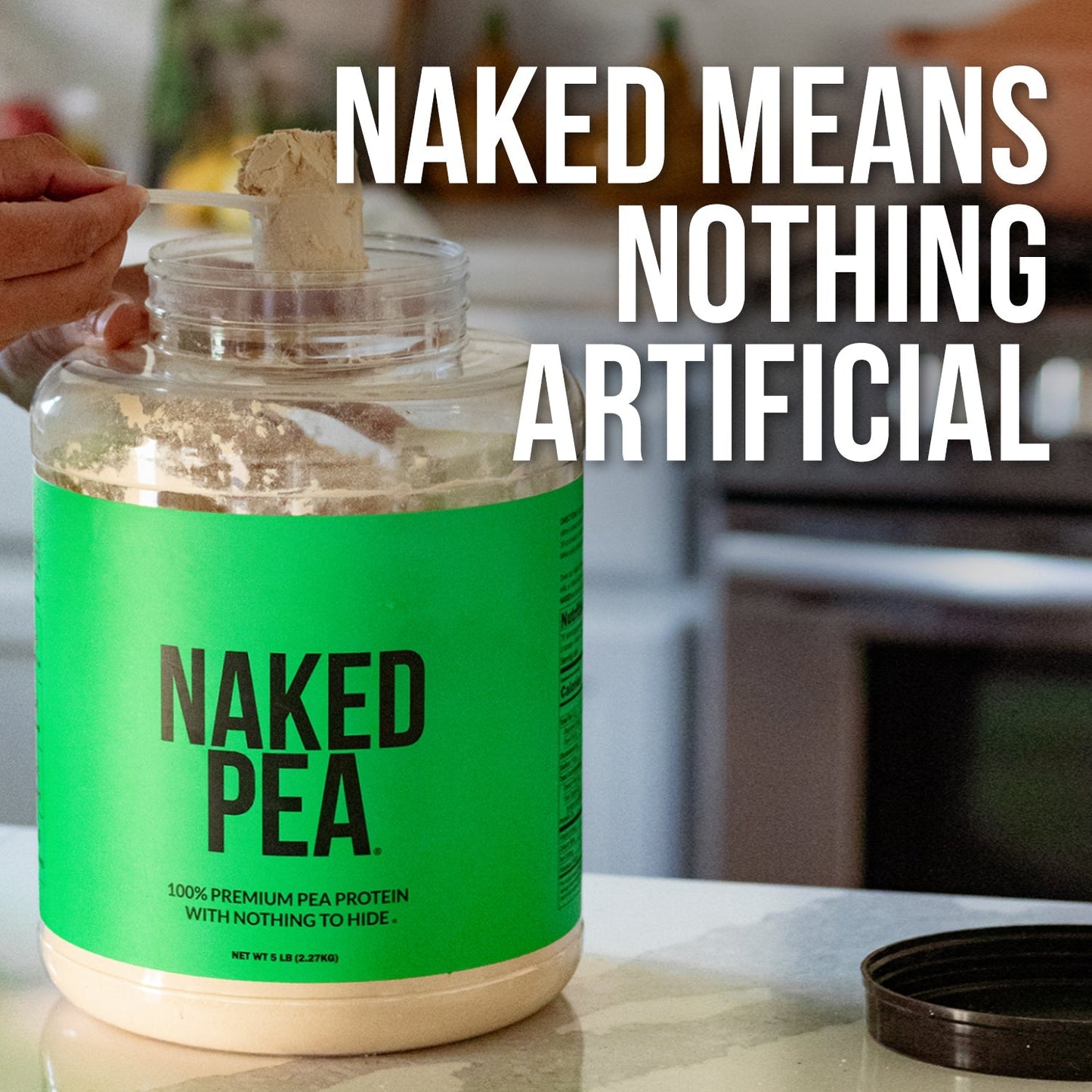 Pea Protein Powder - Unflavored - Standard Size with a Simple, Easy-Mix Protein Formula