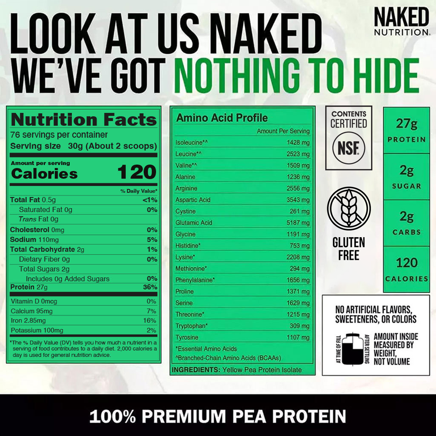 Pea Protein Powder - Unflavored - Value Size with a Simple, Easy-Mix Protein Formula