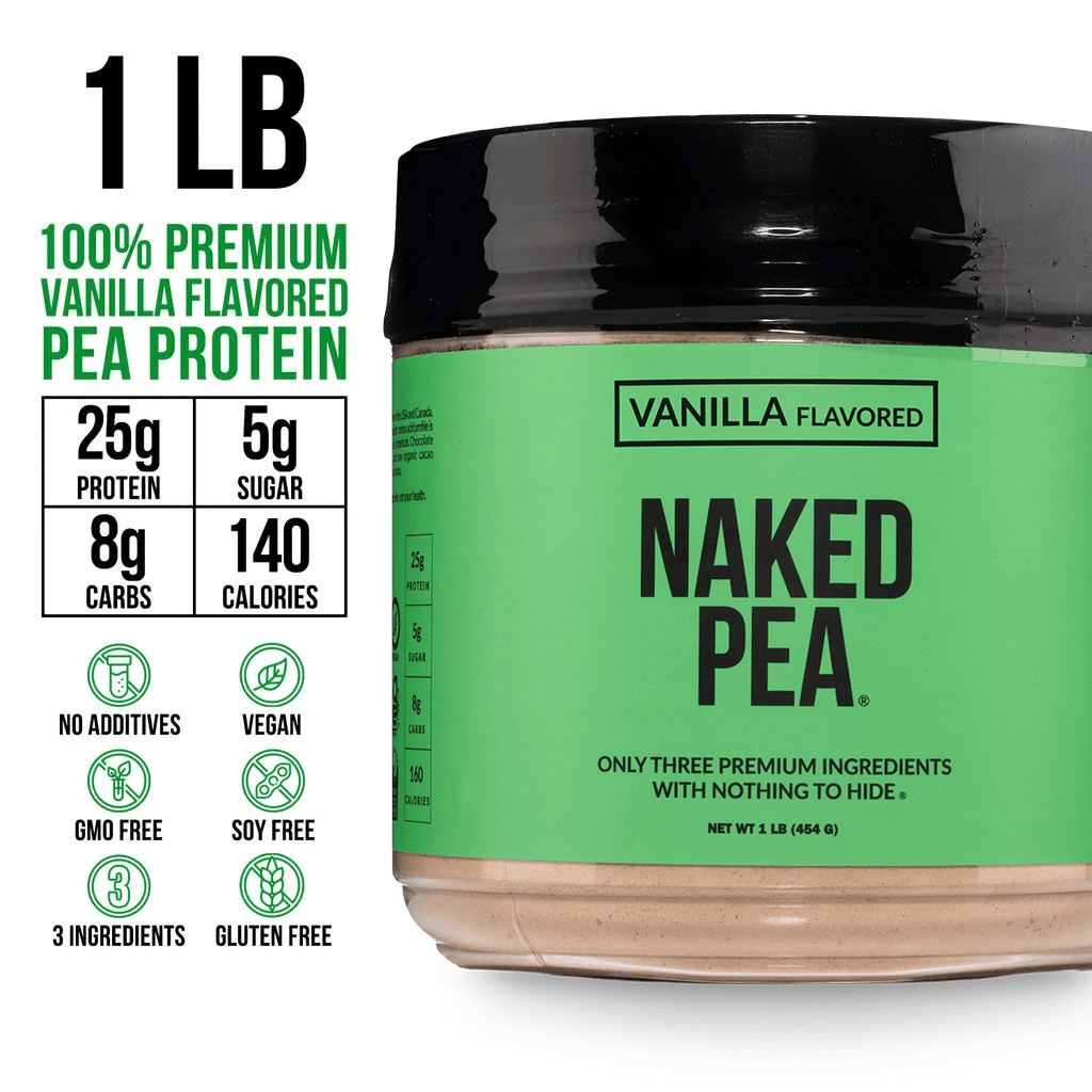 Vanilla Pea Protein Powder - Vanilla - Compact Size with a Simple, Easy-Mix Protein Formula