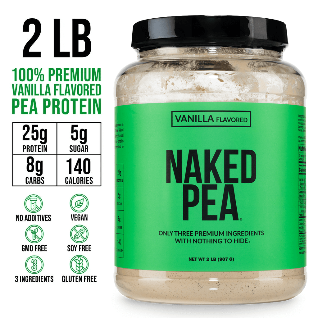 Vanilla Pea Protein Powder - Vanilla - Standard Size with a Simple, Easy-Mix Protein Formula