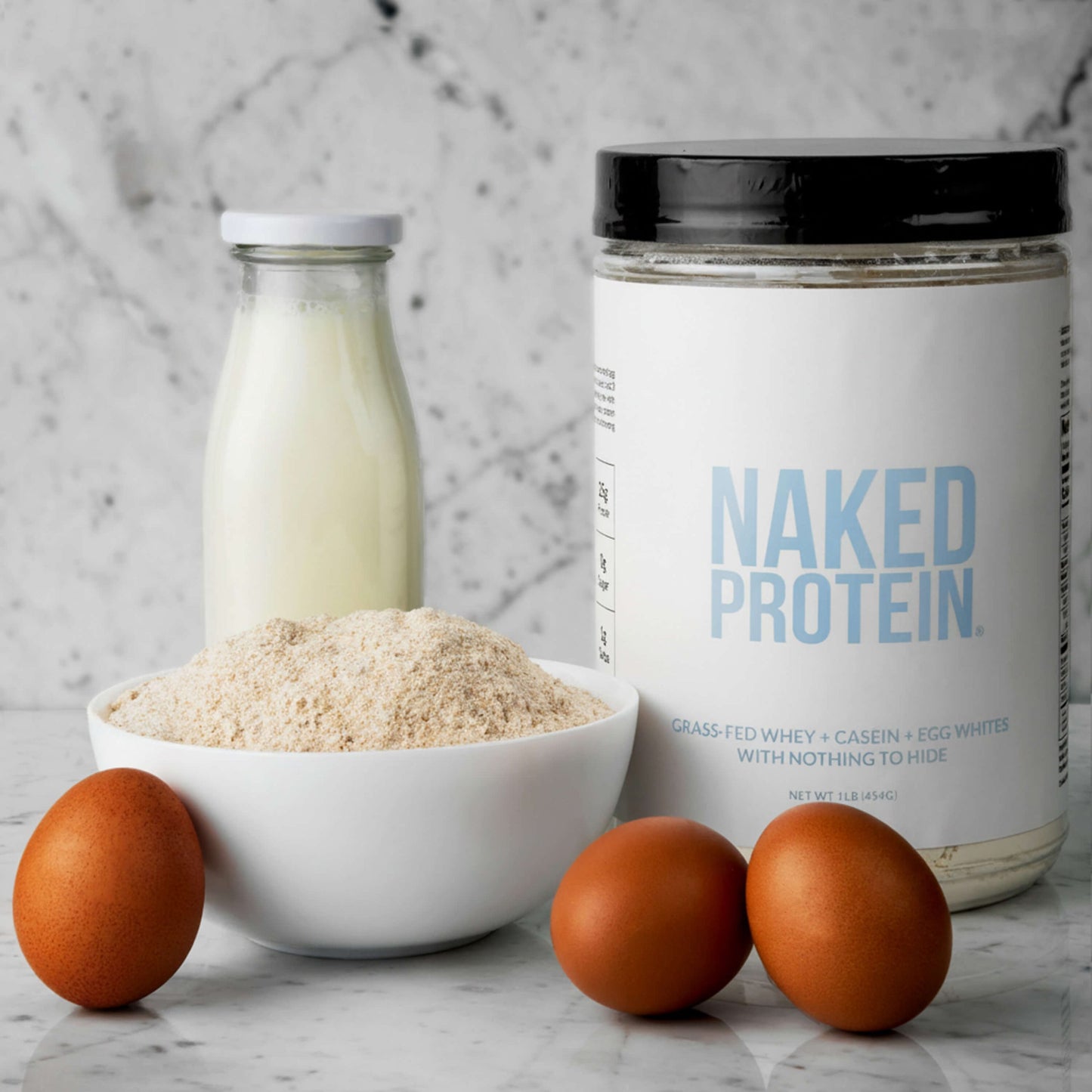 Protein Powder Blend - 1LB Egg Whey & Casein Protein Blend - 1LB with a Simple, Easy-Mix Protein Formula