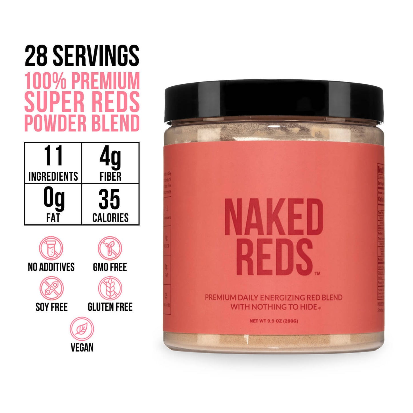 Red Fruit & Vegetable Blend Powder with a Convenient, Easy-Use Formula