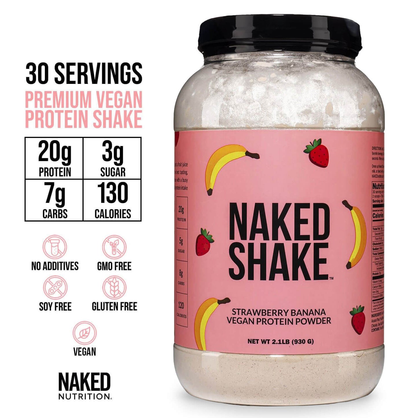 Strawberry Banana Protein Shake - Strawberry Banana with Protein in an Easy-to-Mix Format