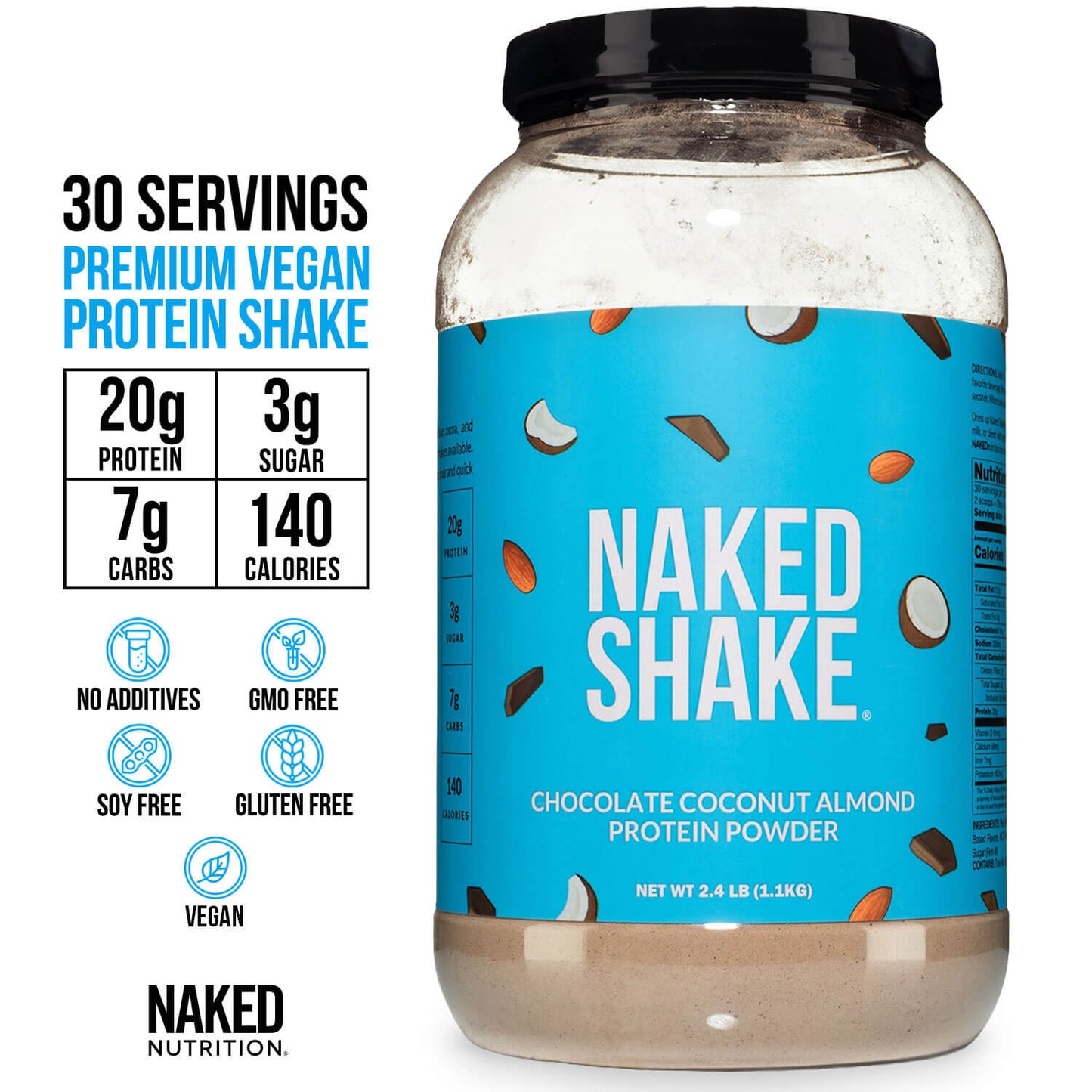 Chocolate Coconut Almond Protein Shake - Chocolate Coconut Almond with Protein in an Easy-to-Mix Format