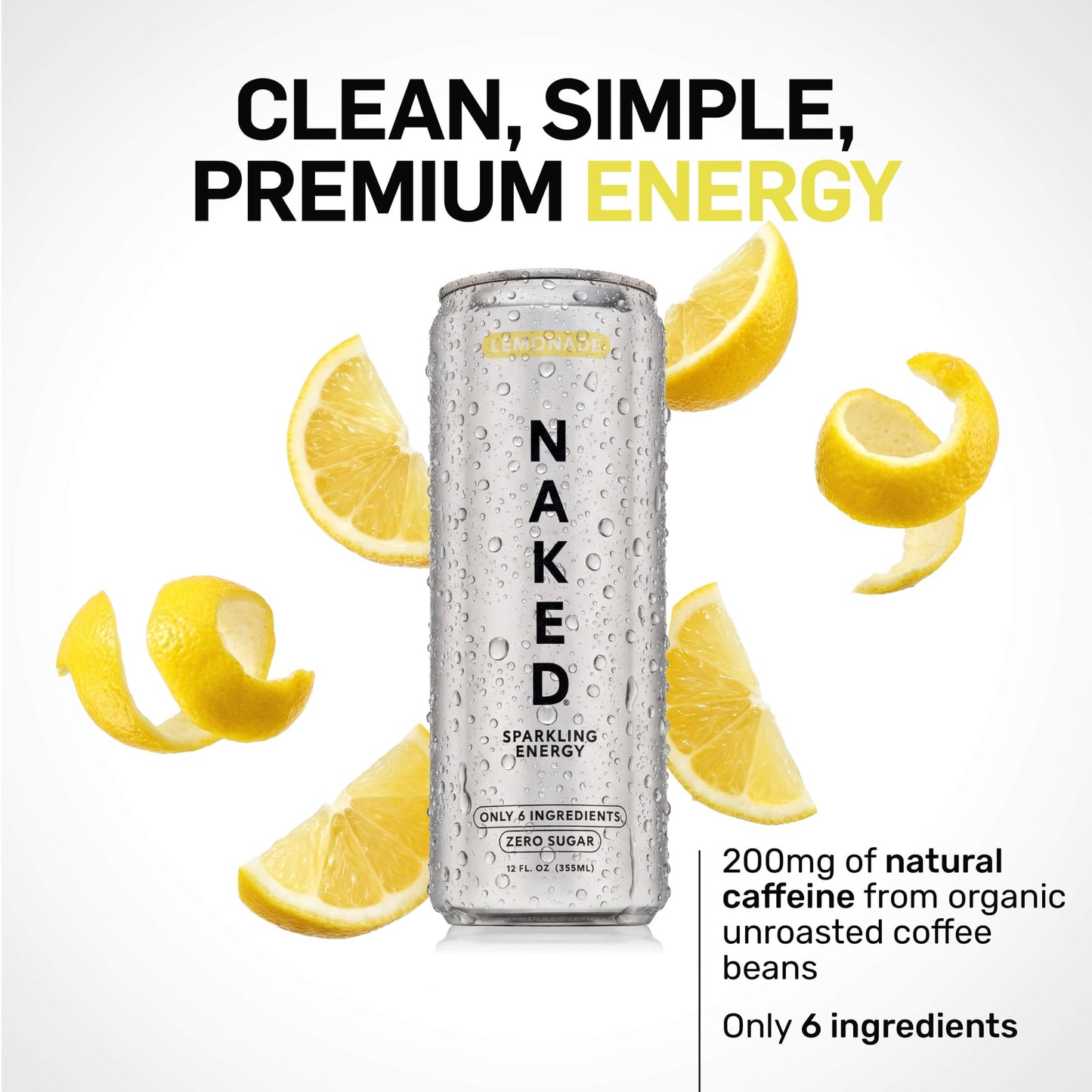 Lemonade Naked Sparkling Energy - Lemonade with Protein in an Easy-to-Mix Format