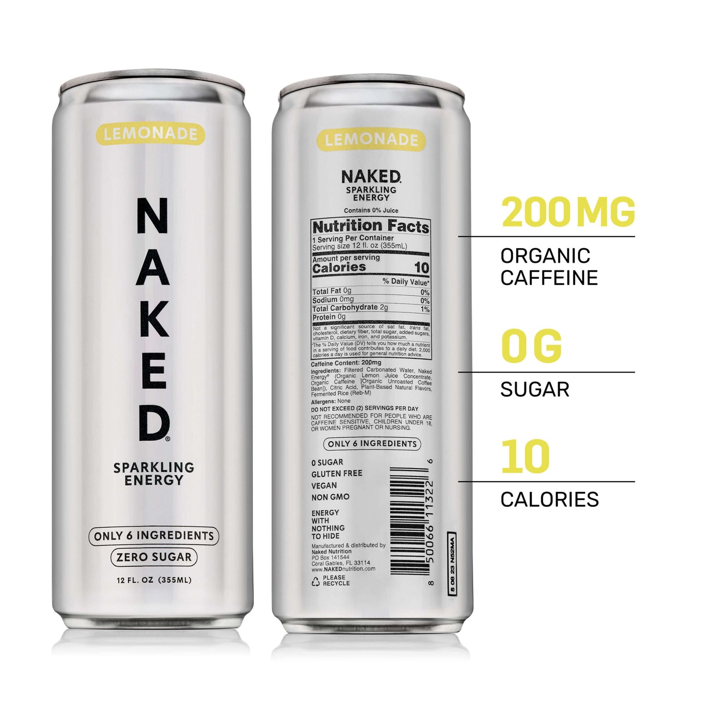 Lemonade Naked Sparkling Energy - Lemonade with Protein in an Easy-to-Mix Format