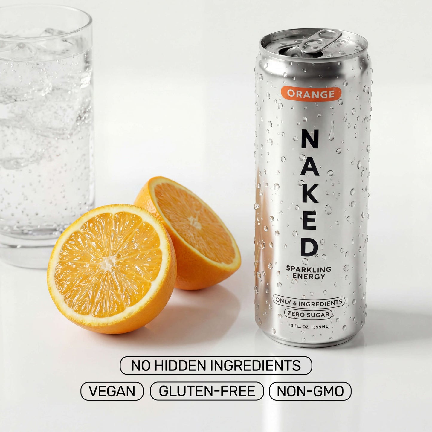 Orange Naked Sparkling Energy - Orange with Protein in an Easy-to-Mix Format