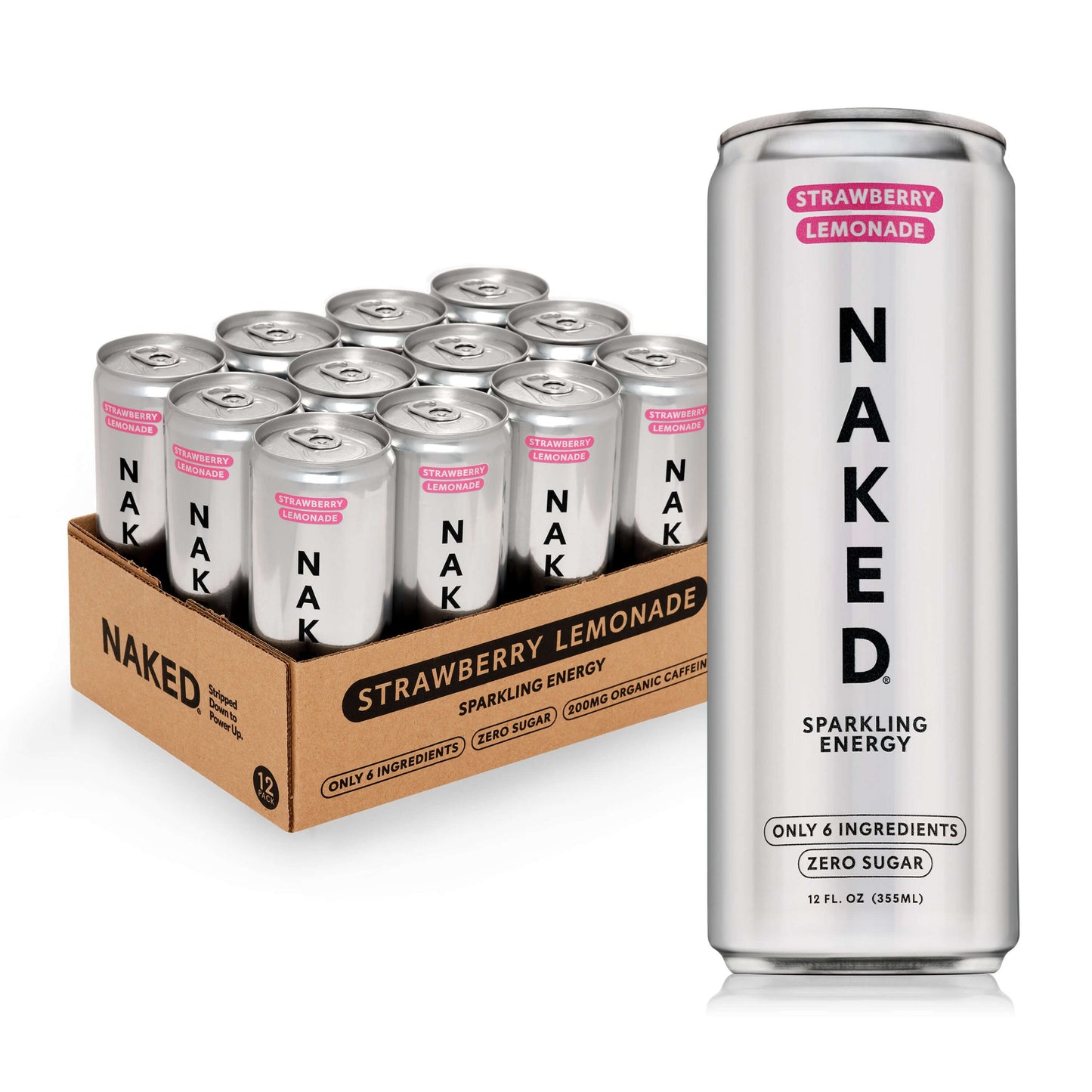 Strawberry Lemonade Naked Sparkling Energy - Strawberry Lemonade with Protein in an Easy-to-Mix Format