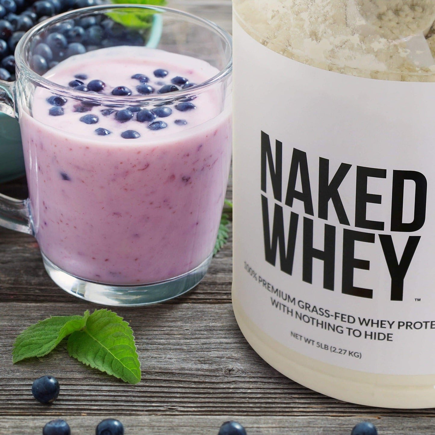 Strawberry Whey Protein Powder - Strawberry - Standard Size with a Simple, Easy-Mix Protein Formula
