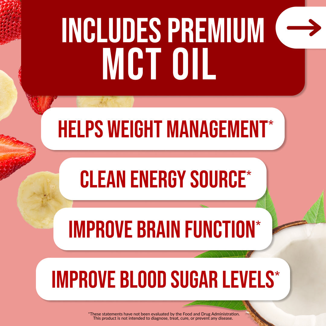 Strawberry Banana Protein Shake - Strawberry Banana with Protein in an Easy-to-Mix Format