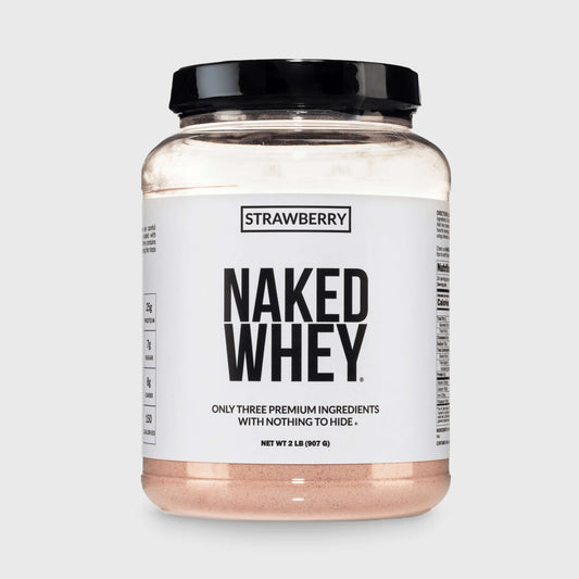 Strawberry Whey Protein Powder - Strawberry - Standard Size with a Simple, Easy-Mix Protein Formula