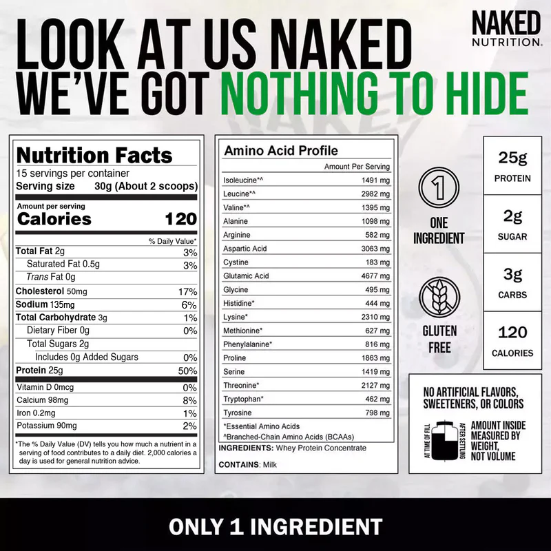 Grass Fed Whey Protein Powder - Unflavored - Compact Size with a Simple, Easy-Mix Protein Formula