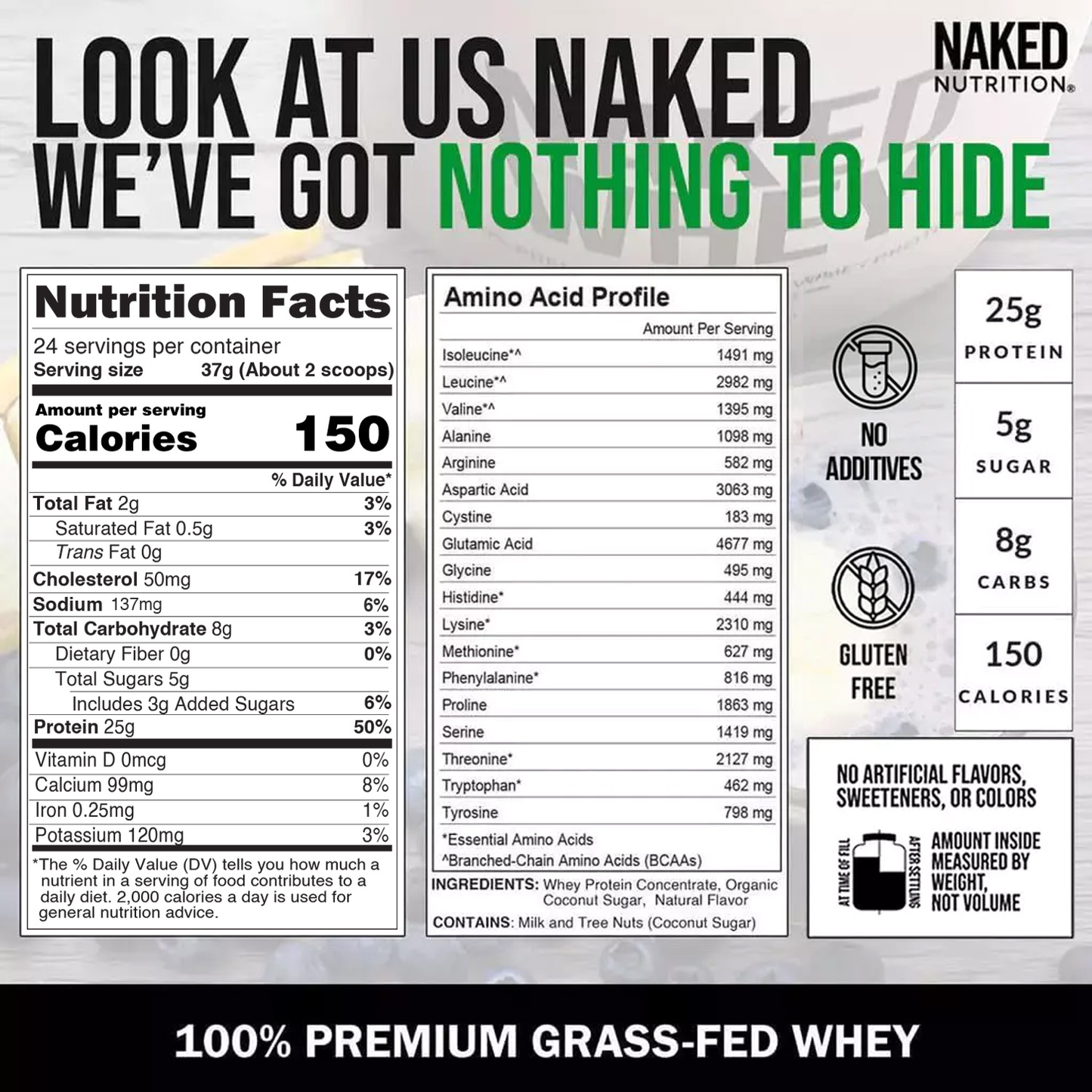 Vanilla Whey Protein Powder - Vanilla - Standard Size with a Simple, Easy-Mix Protein Formula
