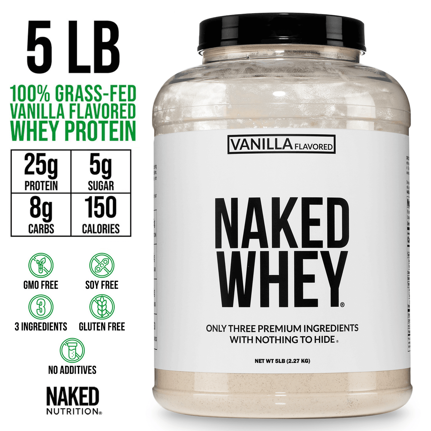 Vanilla Whey Protein Powder - Vanilla - Value Size with a Simple, Easy-Mix Protein Formula